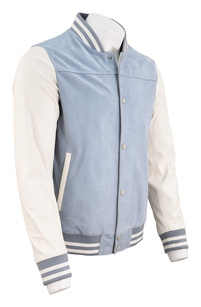 Blue suede with white leather sleeve, Blue – view 5