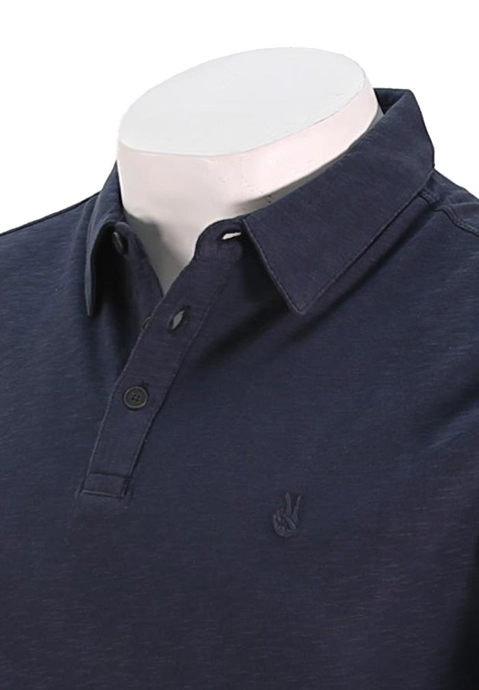 John Varvatos S/S Polo, Oiled Blue