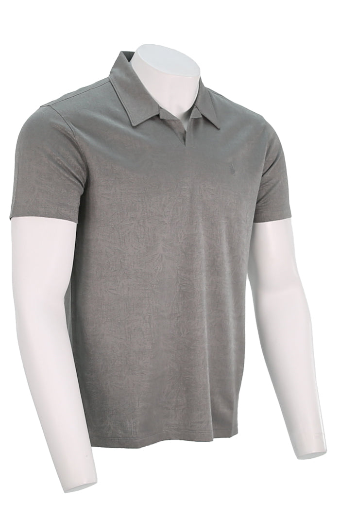 John Varvatos Hague S/S Polo For Men In Flat Grey Anged View -HAGUE