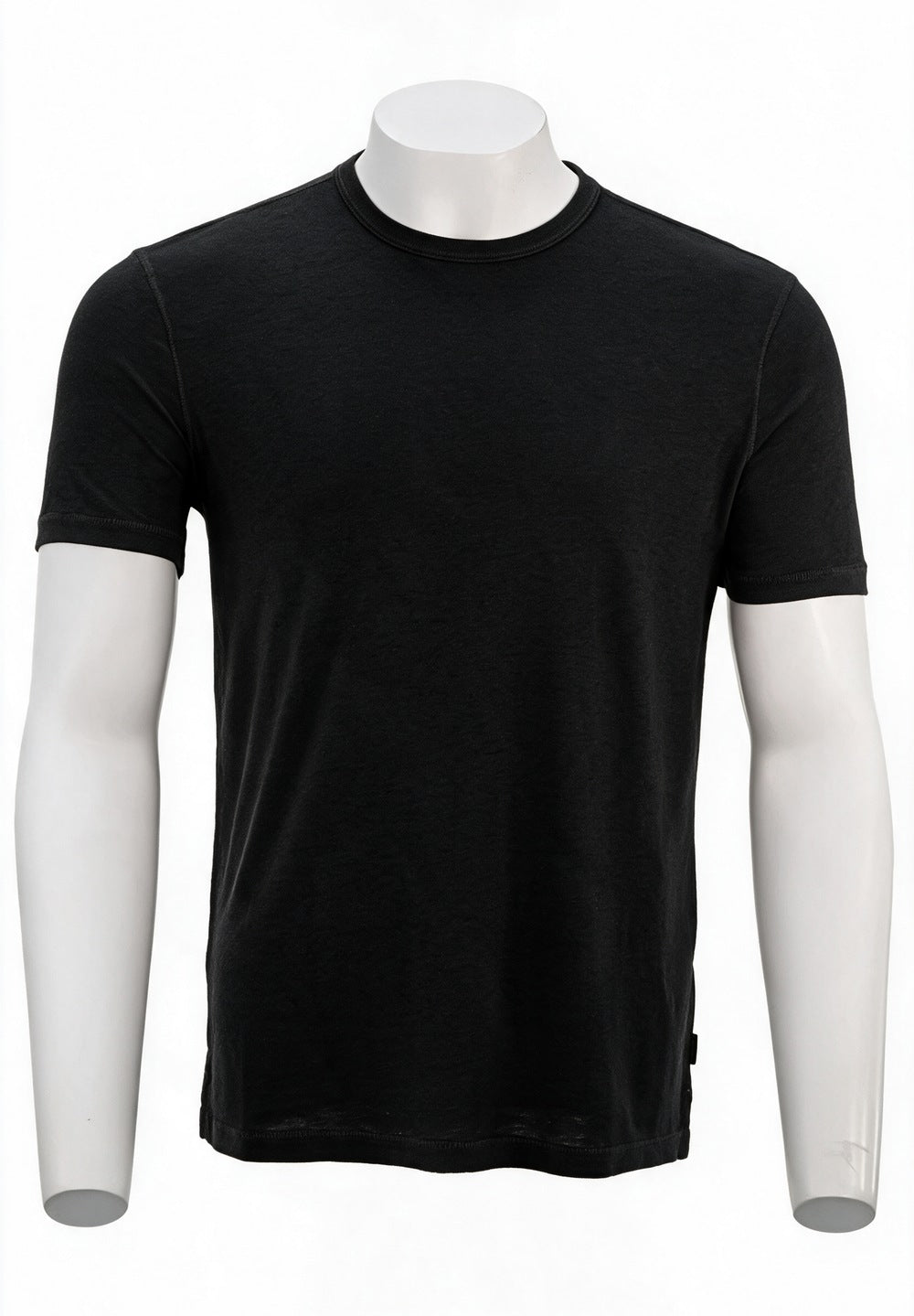 John Varvatos Mooney Textured Crew Tee, Black | Mondo Uomo Naples FL