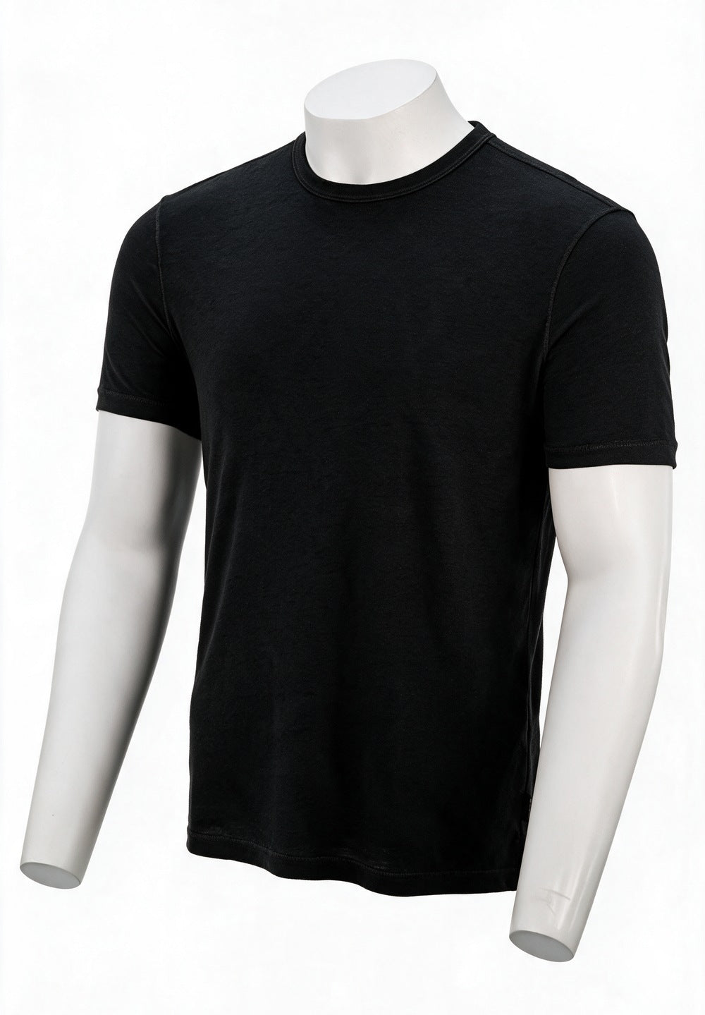 John Varvatos Mooney Textured Crew Tee, Black – side view