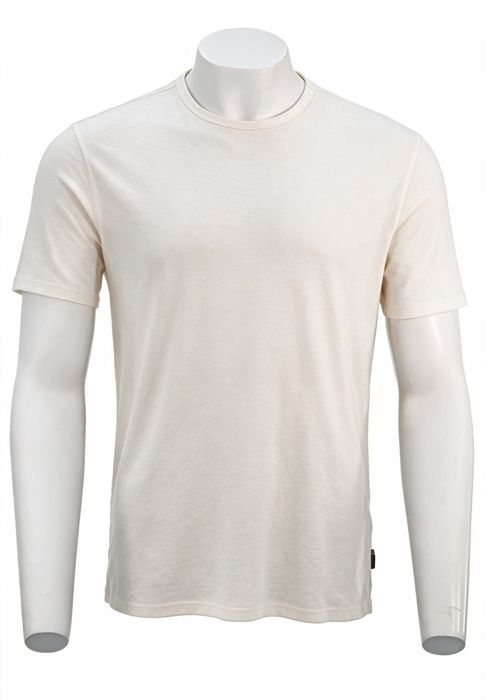 John Varvatos Mooney Textured Crew Tee, Salt | Mondo Uomo Naples FL