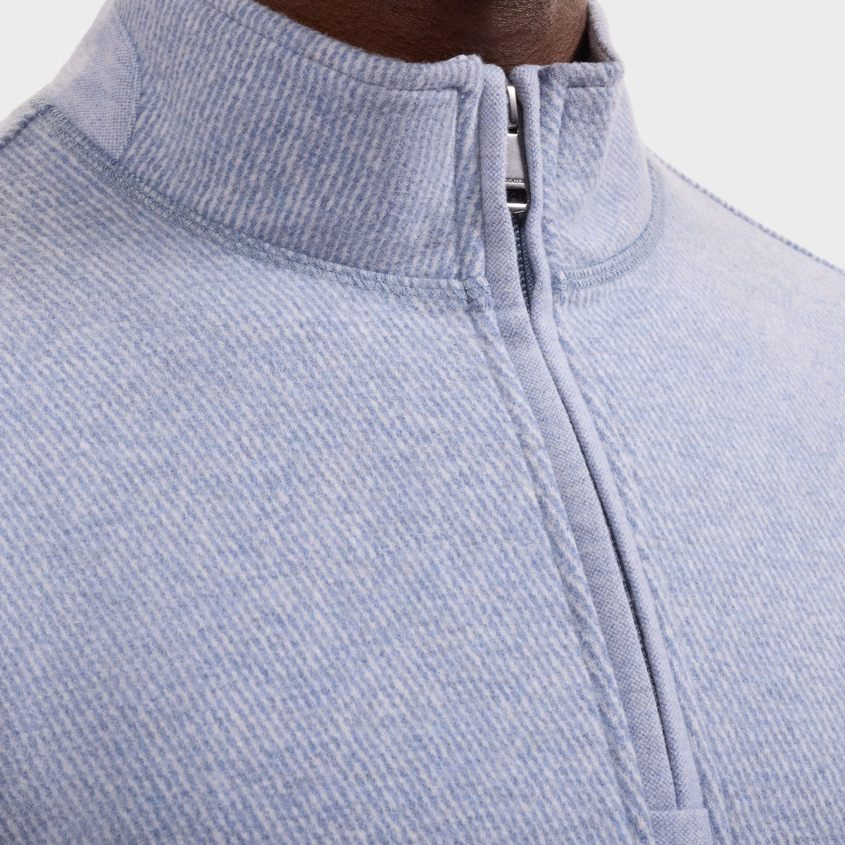 Bugatchi L/S Quarter-Zip Knit, Steel – view 4