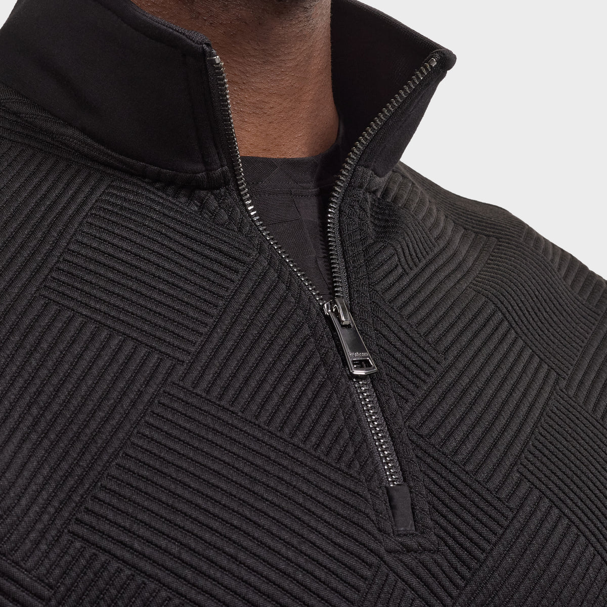 Bugatchi Soft Touch Quarter-Zip Knit, Black – view 4