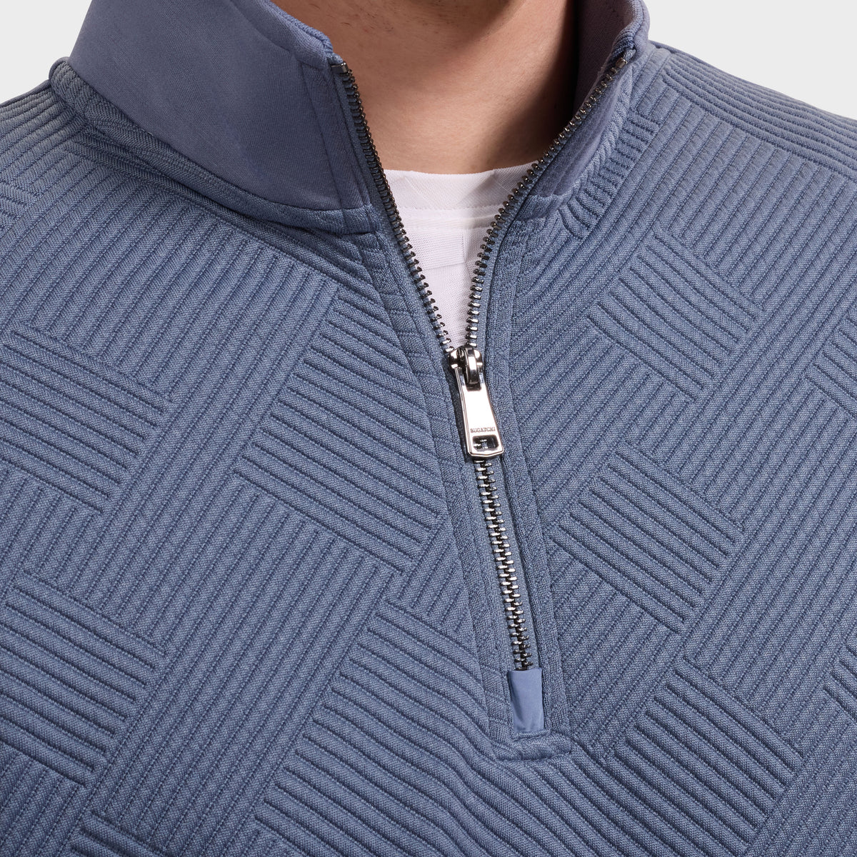Bugatchi Soft Touch Quarter-Zip Knit, Steel – view 4