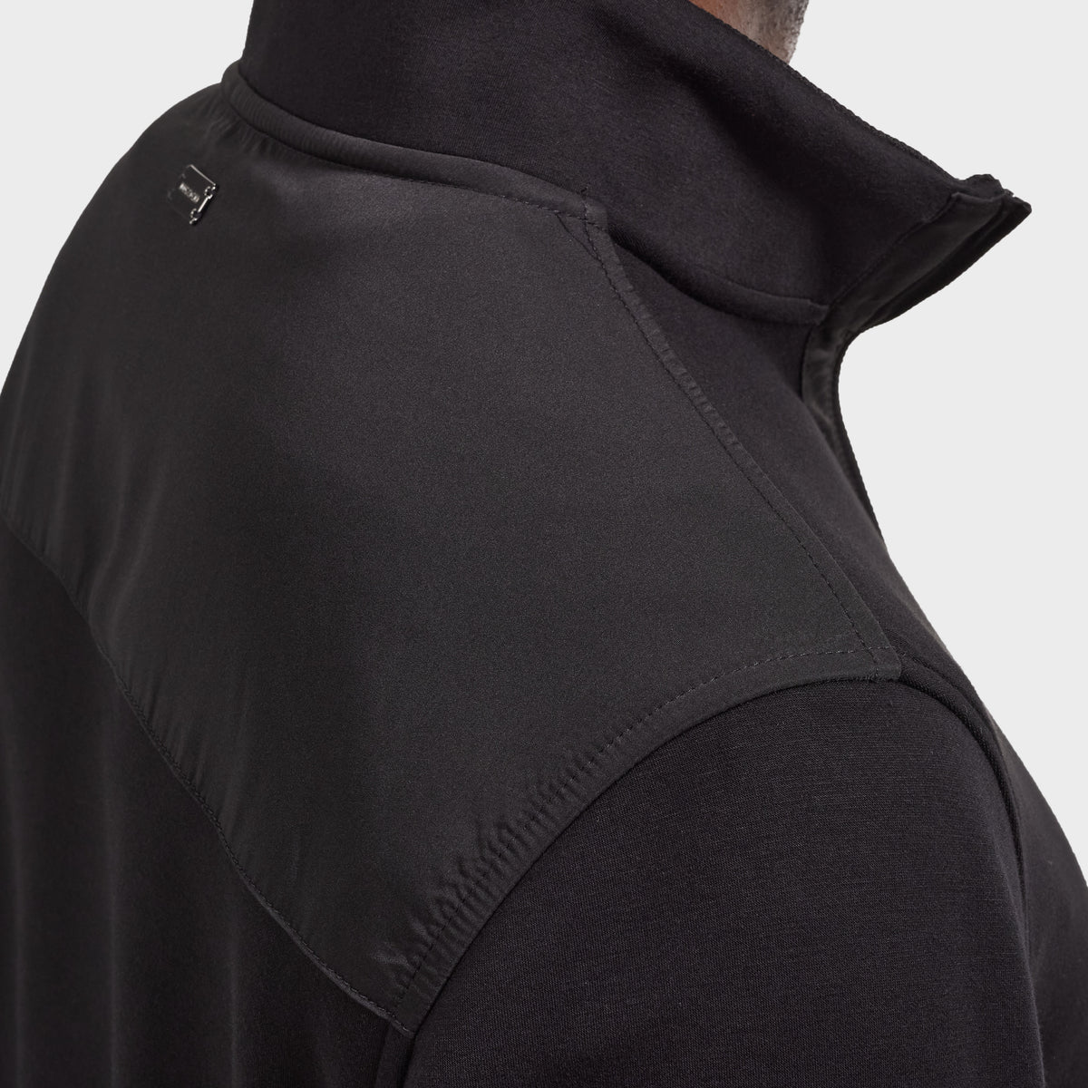 Bugatchi Soft Touch Quarter-Zip Knit, Black – view 5