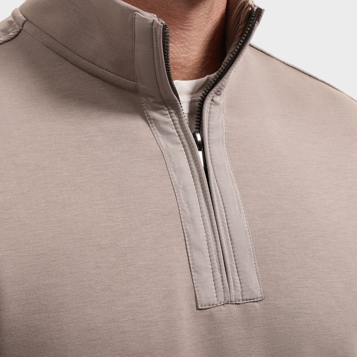 Bugatchi Soft Touch Quarter-Zip Knit, Walnut – view 4