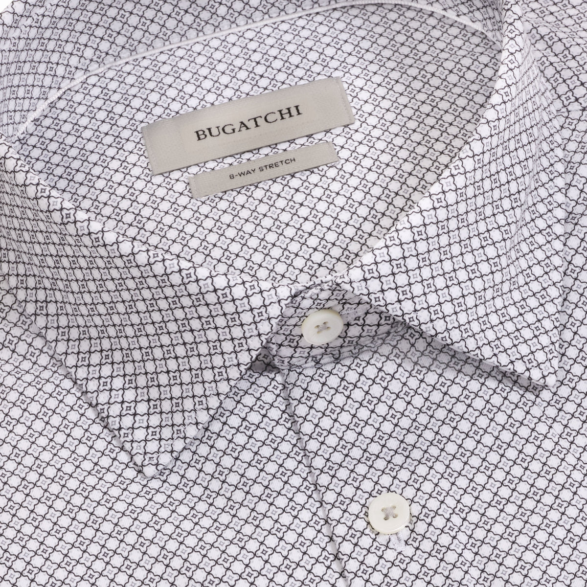 Bugatchi Ooohcotton L/S James Shirt, White – view 5