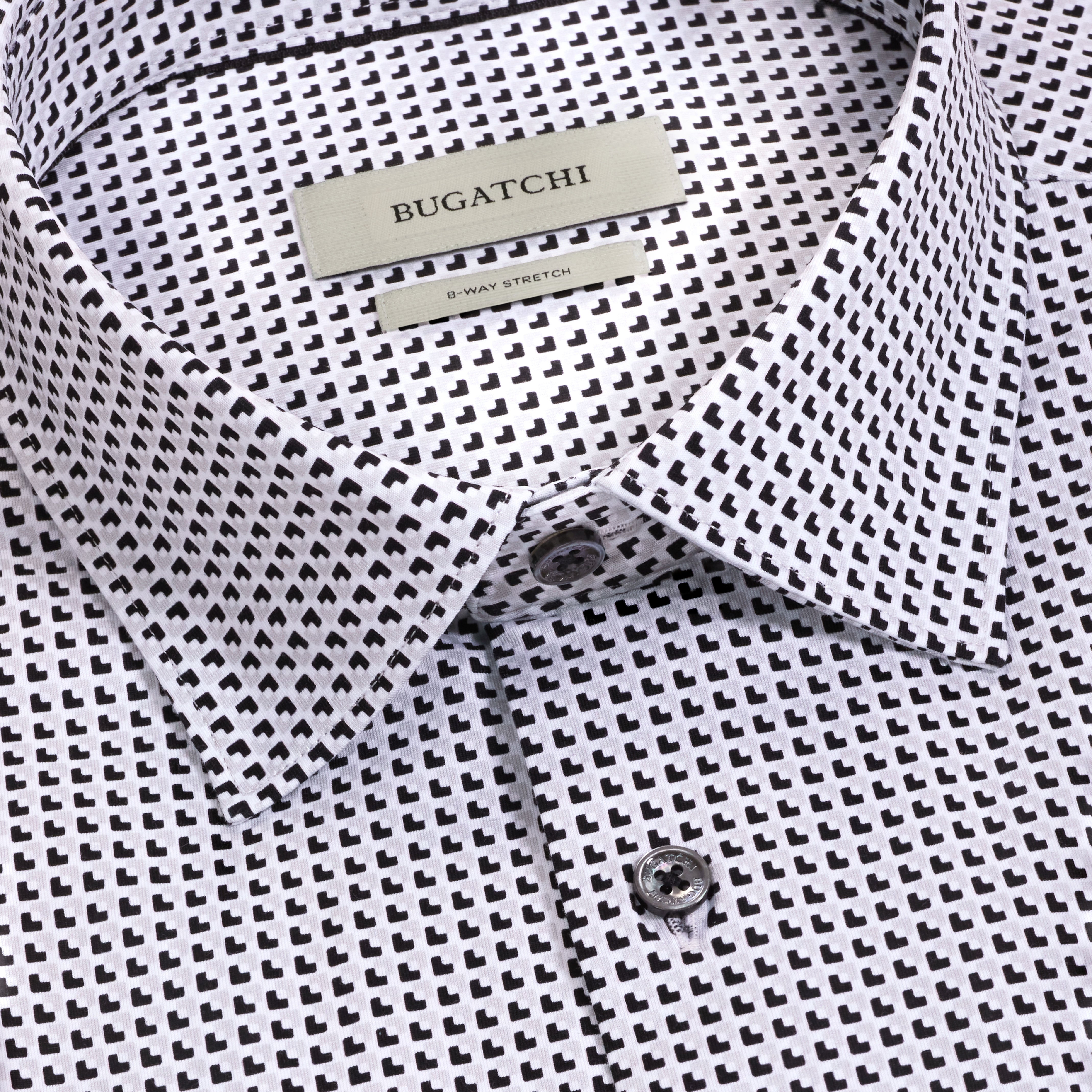 Bugatchi Ooohcotton L/S James Shirt, White – view 5