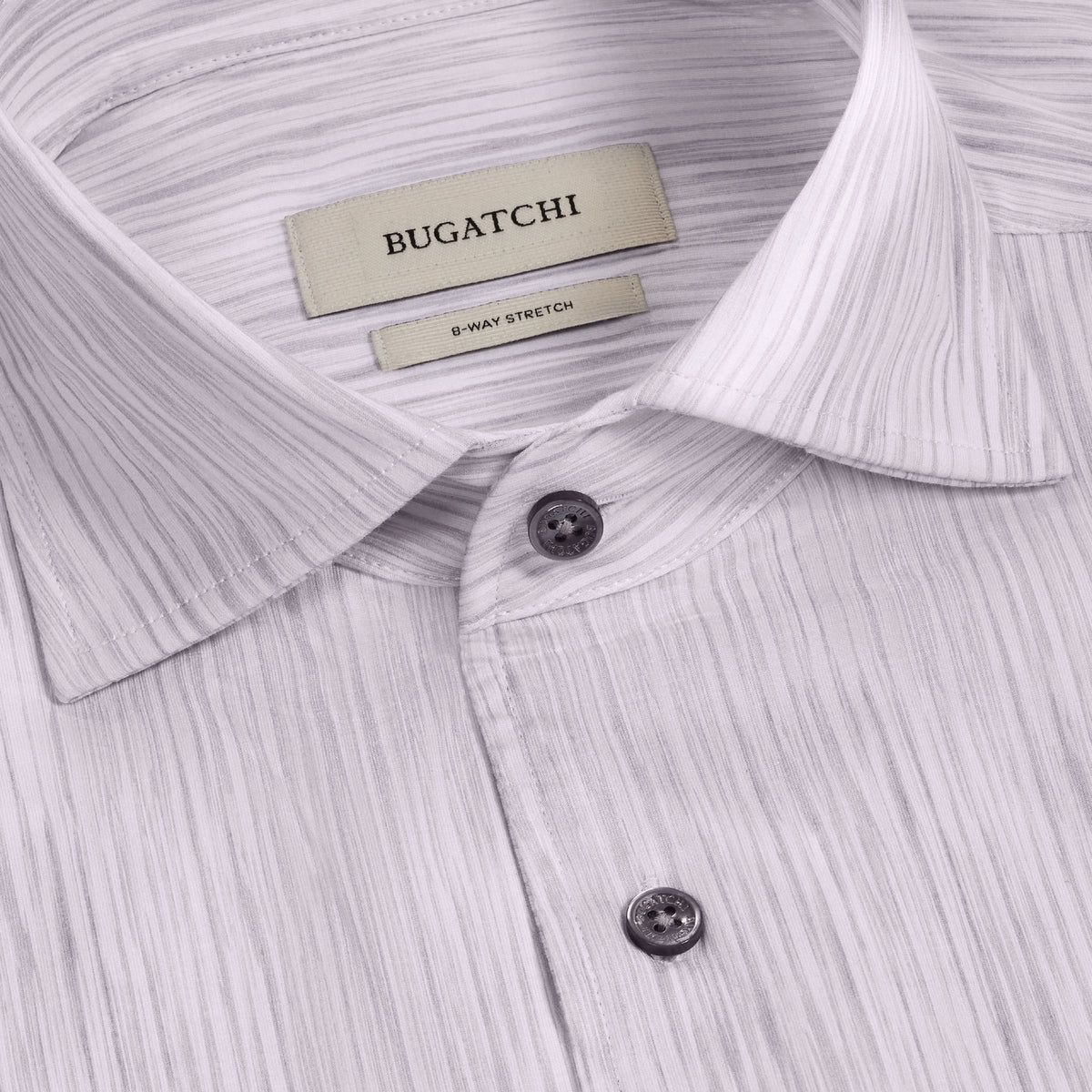 Bugatchi Ooohcotton L/S Devon Shirt, Platinum – view 5