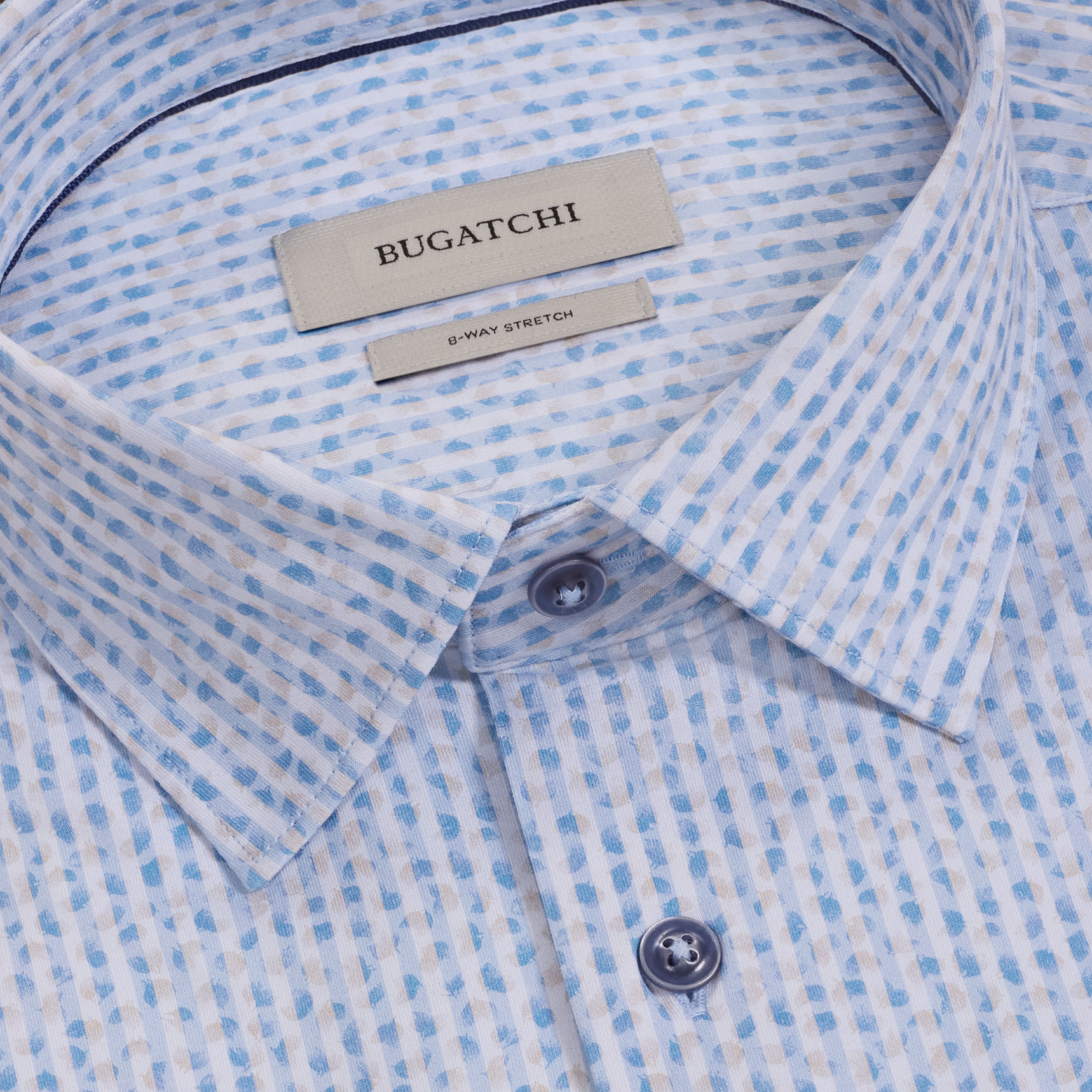 Bugatchi Ooohcotton S/S Miles Shirt, Air Blue – view 2