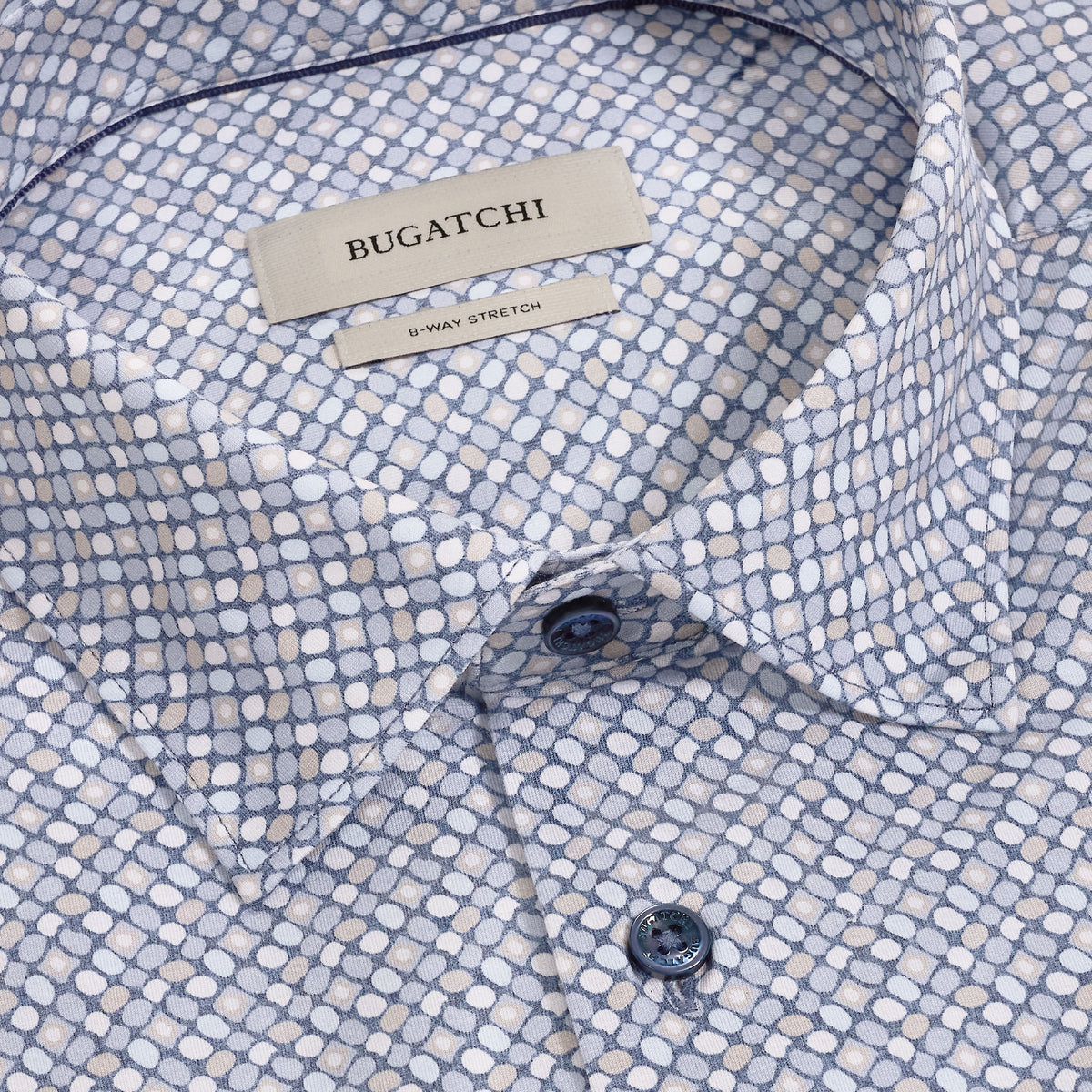 Bugatchi Ooohcotton L/S James Shirt, Marine Blue – view 5