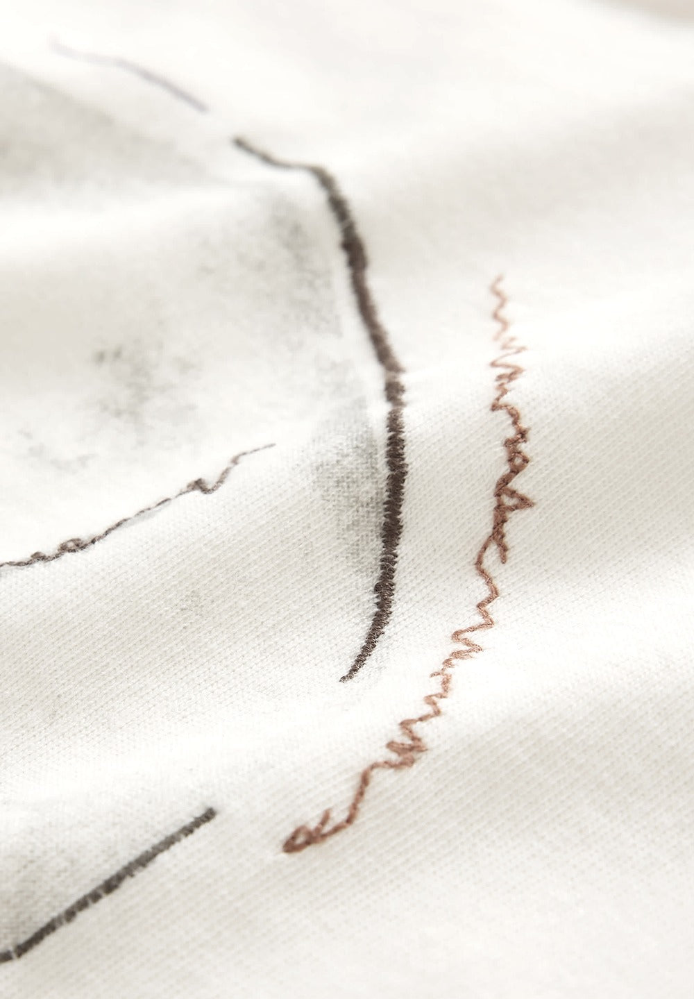 John Varvatos Skull Embroidery Raw Edge Tee, Salt – view 4