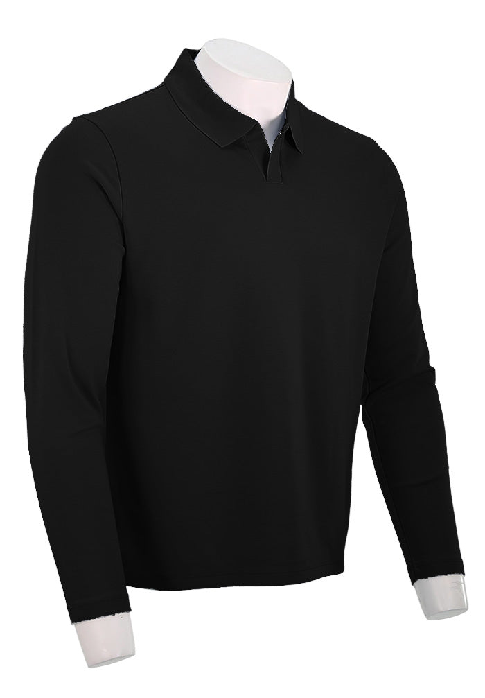 VINCE MILANO L/S JOHNNY COLLAR, Black