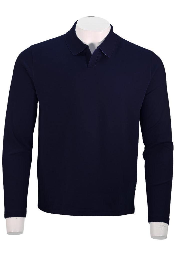 VINCE MILANO L/S JOHNNY COLLAR, Coastal Blue