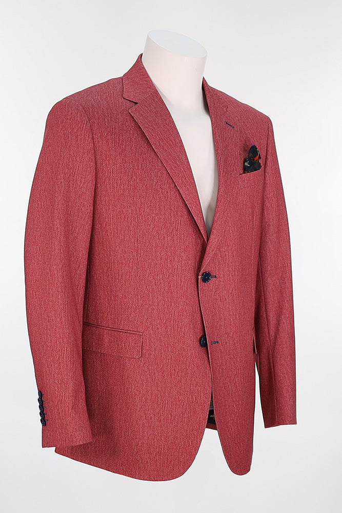 7 Downie St. Red Wool Men’s Sports Coat Two Button Modern Fit MADISON