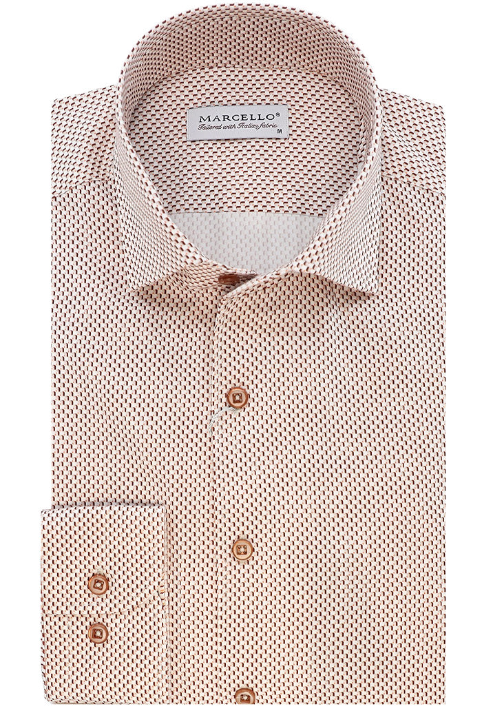copper dress shirt VKWEAR Men's Classic Fit Long Sleeve Button Down Dress Shirt Copper 2XL