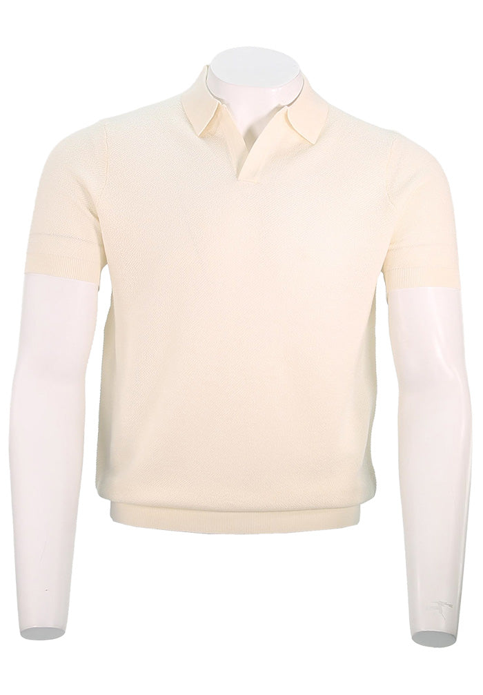 Patrick Assaraf Short Sleeve Johnny Collar, Snowflake