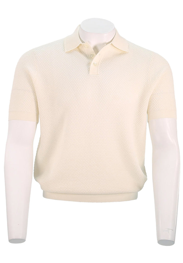 Patrick Assaraf Short Sleeve Polo, Snowflake