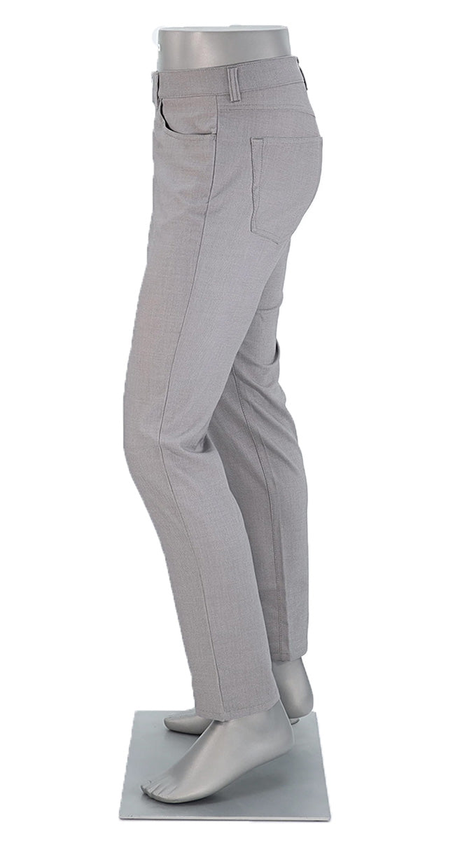Alberto Pipe Ceramica Men’s Light Grey Slim Fit Pants Side View