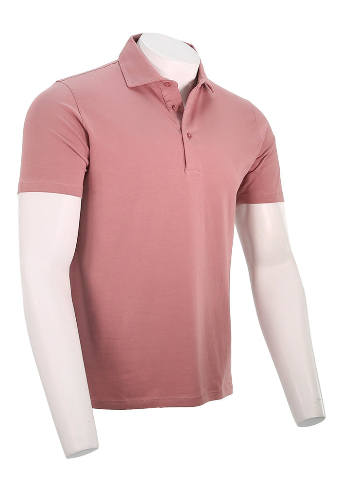 Patrick Assaraf Short Sleeve Cotton Polo, Dusty Pink