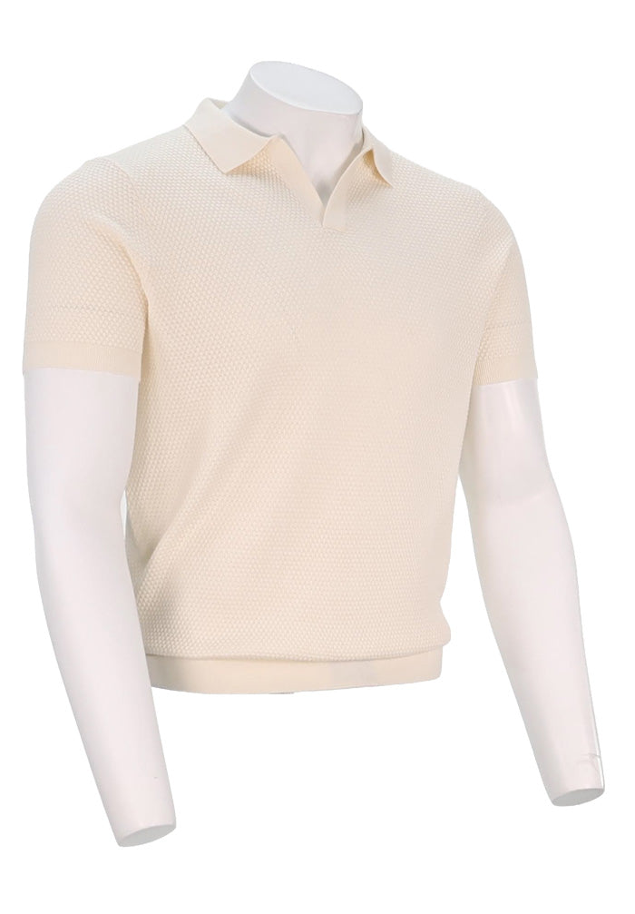 Patrick Assaraf S/S Johnny Collar Polo, Off White