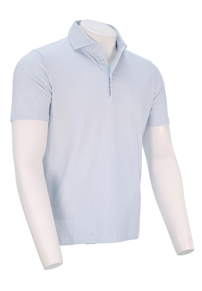 Patrick Assaraf S/S Print Polo, Blue Bell