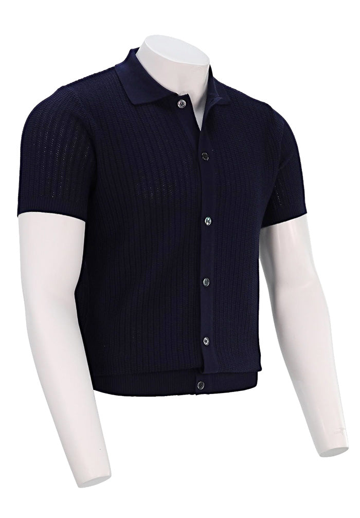 Stenstroms S/S Polo Shirt, Navy