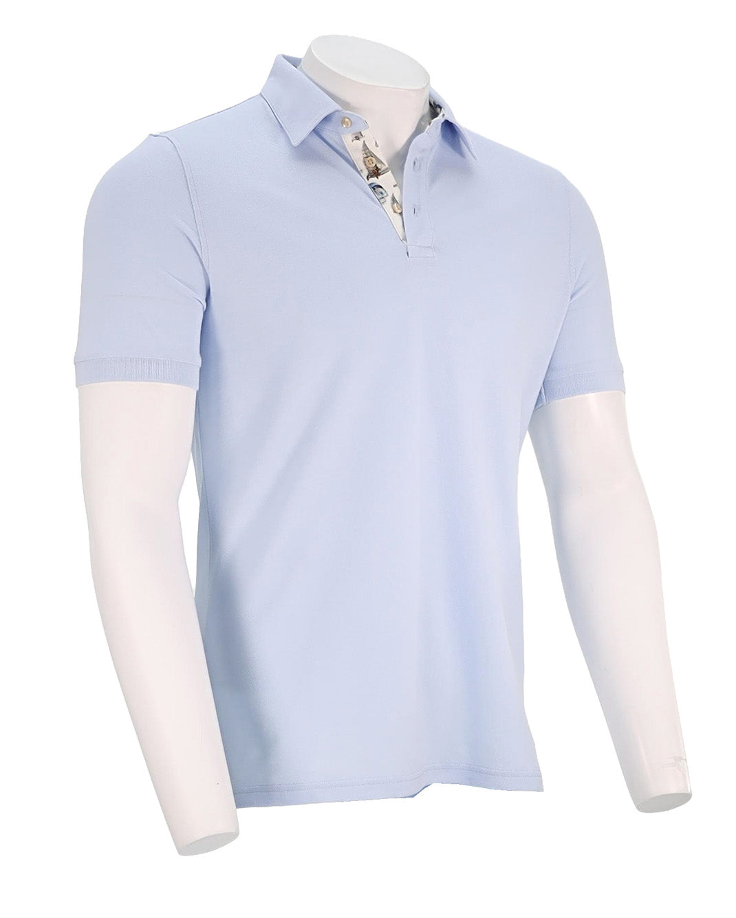 Stenstroms Cotton Pique Polo, Light Blue