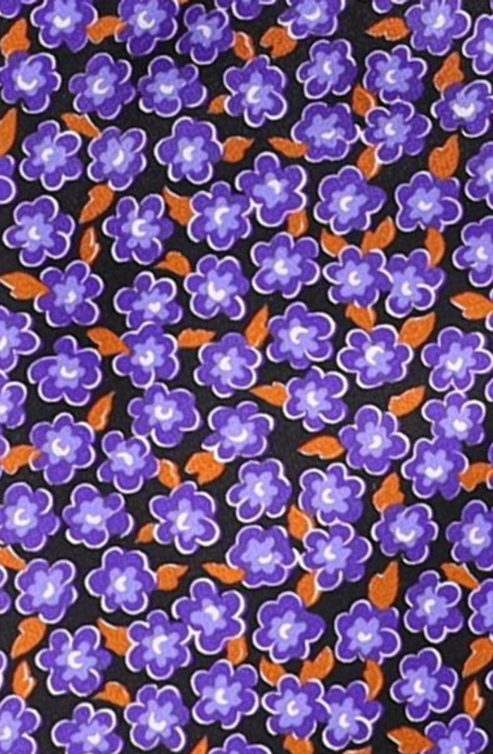 Italo Ferretti Silk Tie, Purple Orange Floral