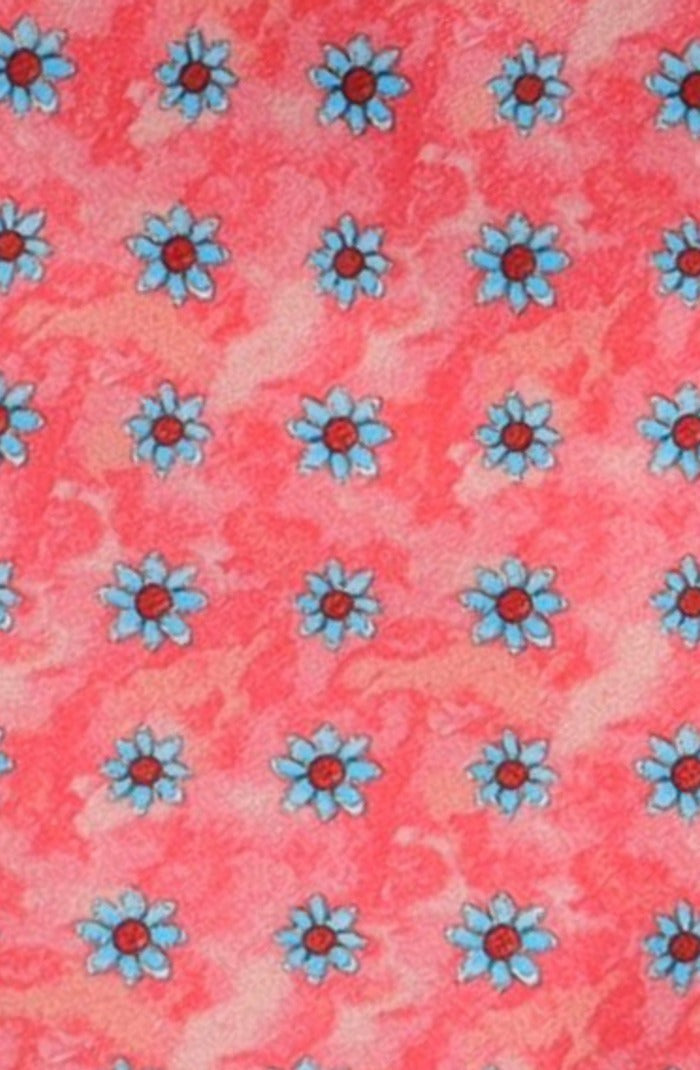 Italo Ferretti Silk Tie, Coral Blue Floral