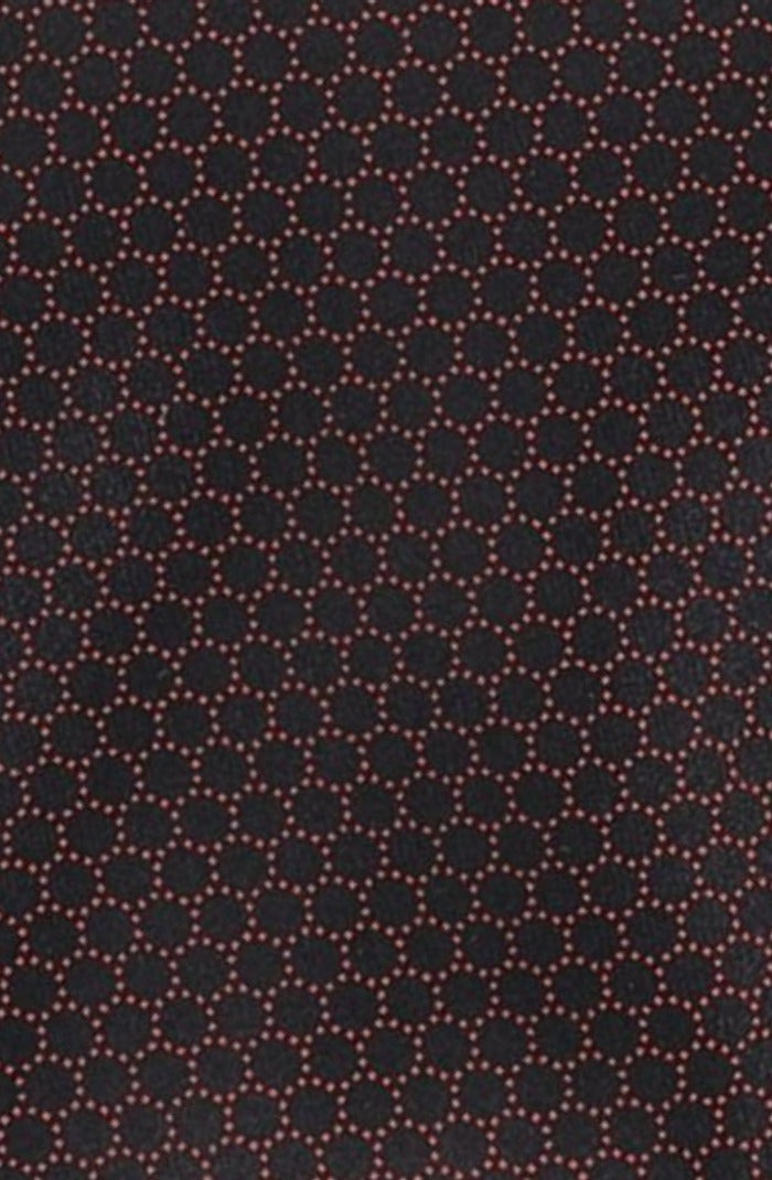 Italo Ferretti Silk Tie, Chocolate Pink Micro Neat