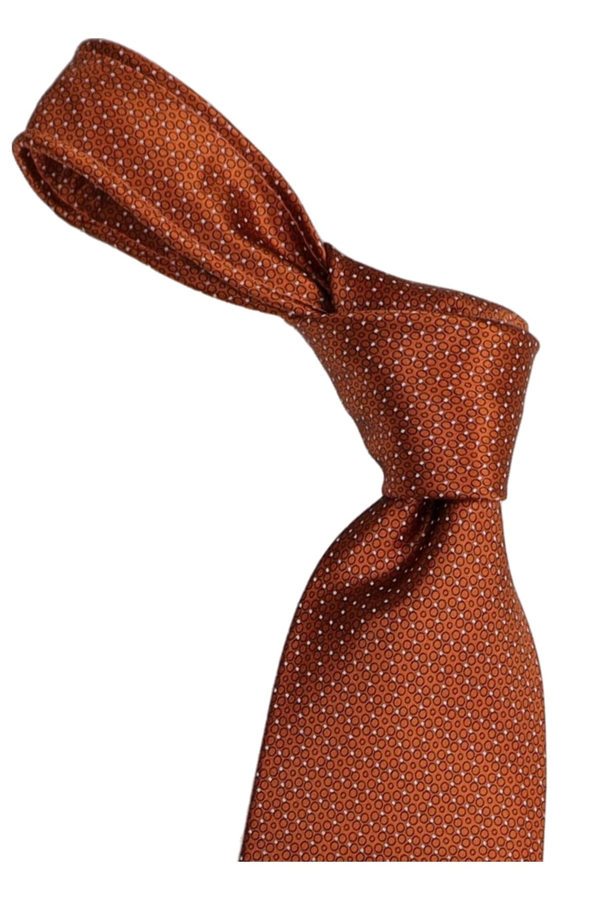 Italo Ferretti Silk Tie, Copper Micro Neat