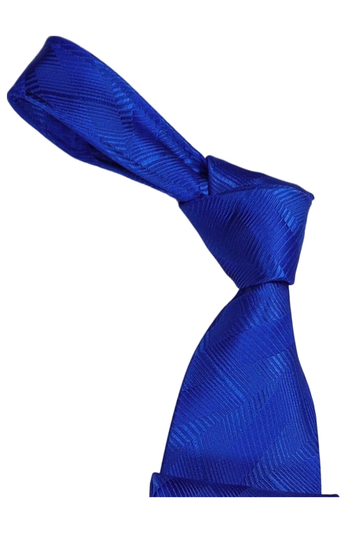 Italo Ferretti Silk Tie, Royal Blue Tonal Wave