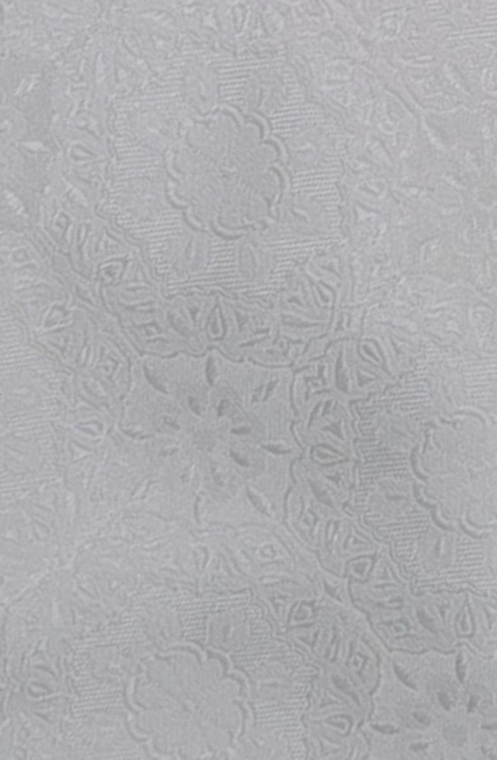 Italo Ferretti Silk Tie, White Tonal Floral