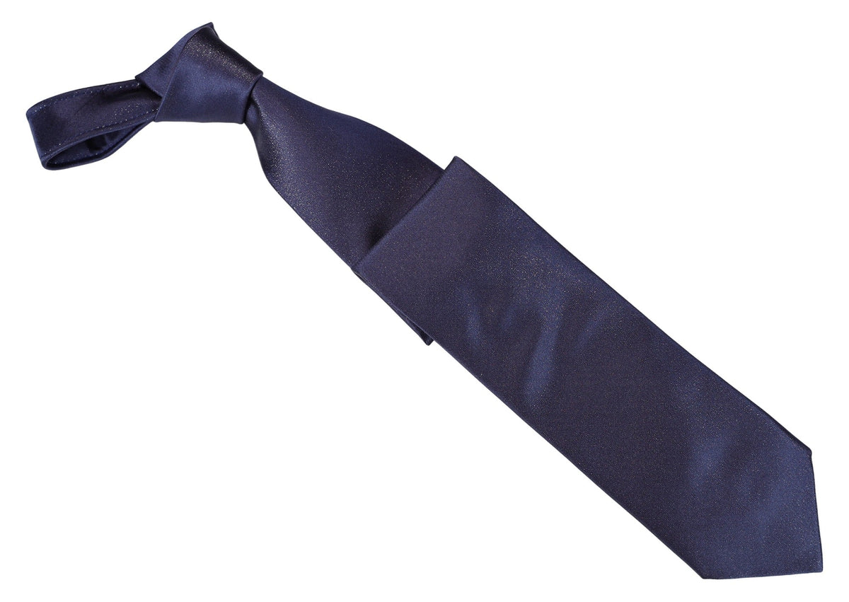 Italo Ferretti Silk Tie, Navy Shimmer Solid