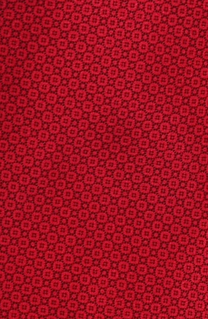 Italo Ferretti Silk Tie, Red Tonal Geometric Neat