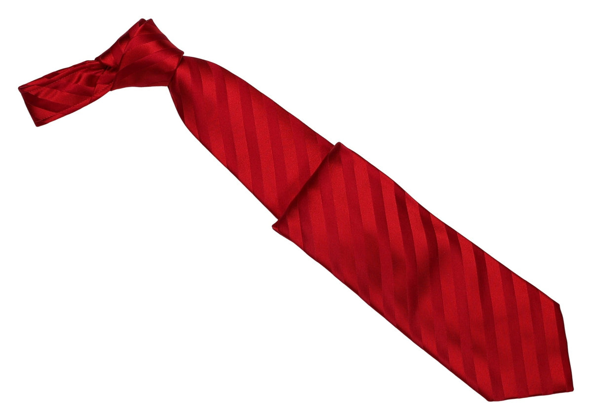 Italo Ferretti Silk Tie, Red Shadow Stripe