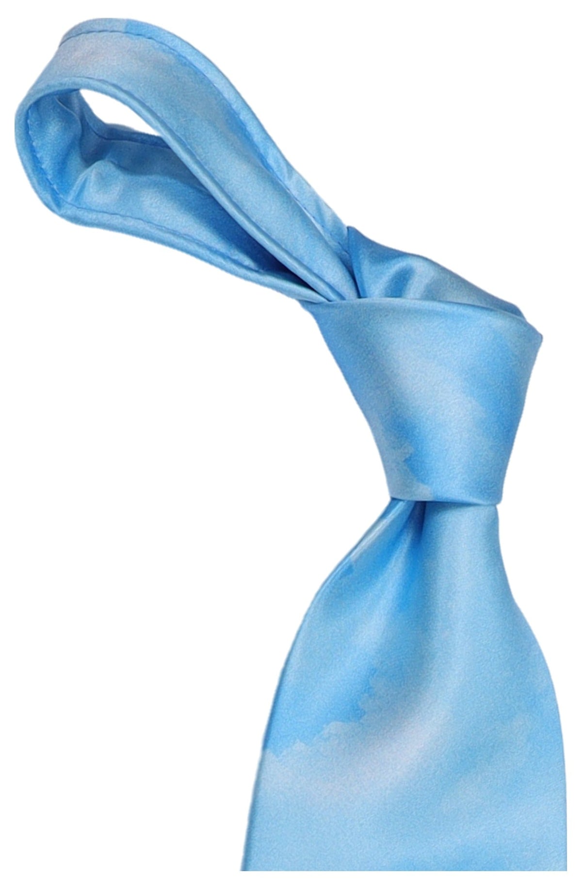 Italo Ferretti Silk Tie, Sky Blue Cloud Print