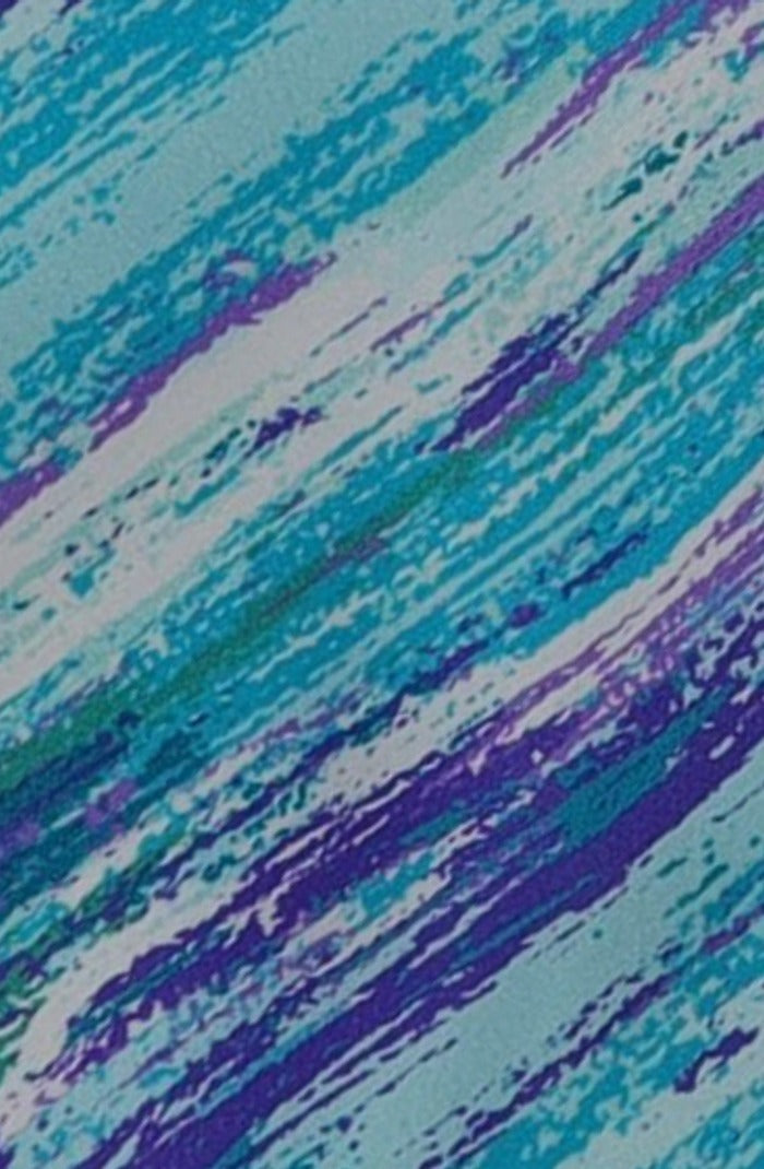 Italo Ferretti Silk Tie, Turquoise Purple Brushstroke