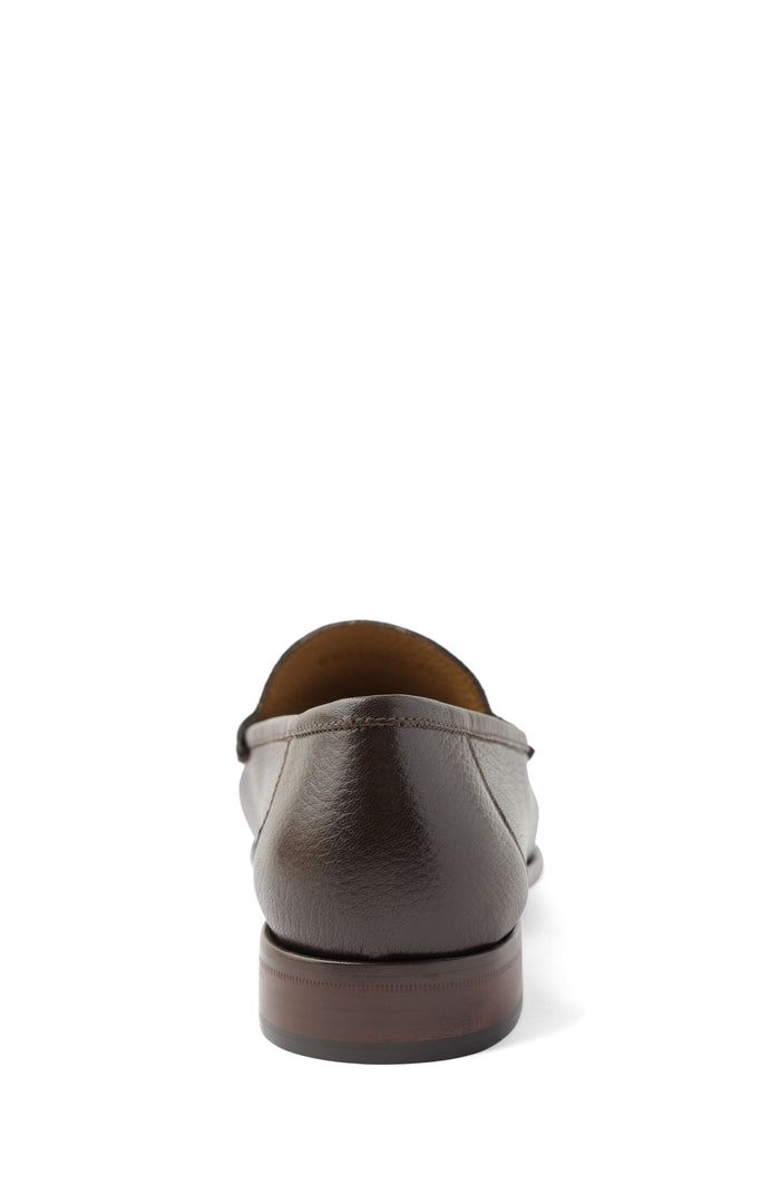 Bruno Magli Trieste Classic Moccasin, Rich Italian Calf Leather with Classic Bit Hardware Rear View- Mondo Uomo