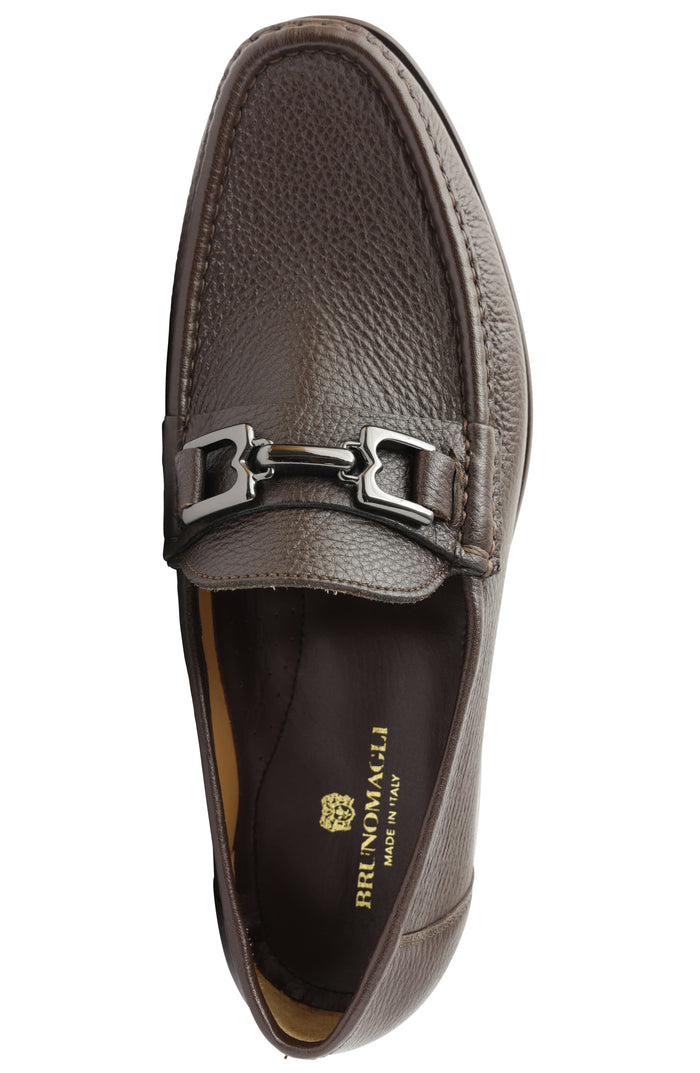 Bruno Magli Trieste Classic Moccasin, Rich Italian Calf Leather with Classic Bit Hardware Top-down view