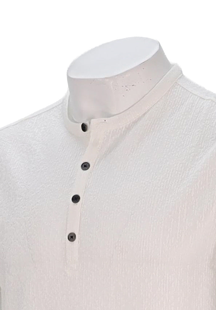 John Varvatos S/S Textured Shirt, White