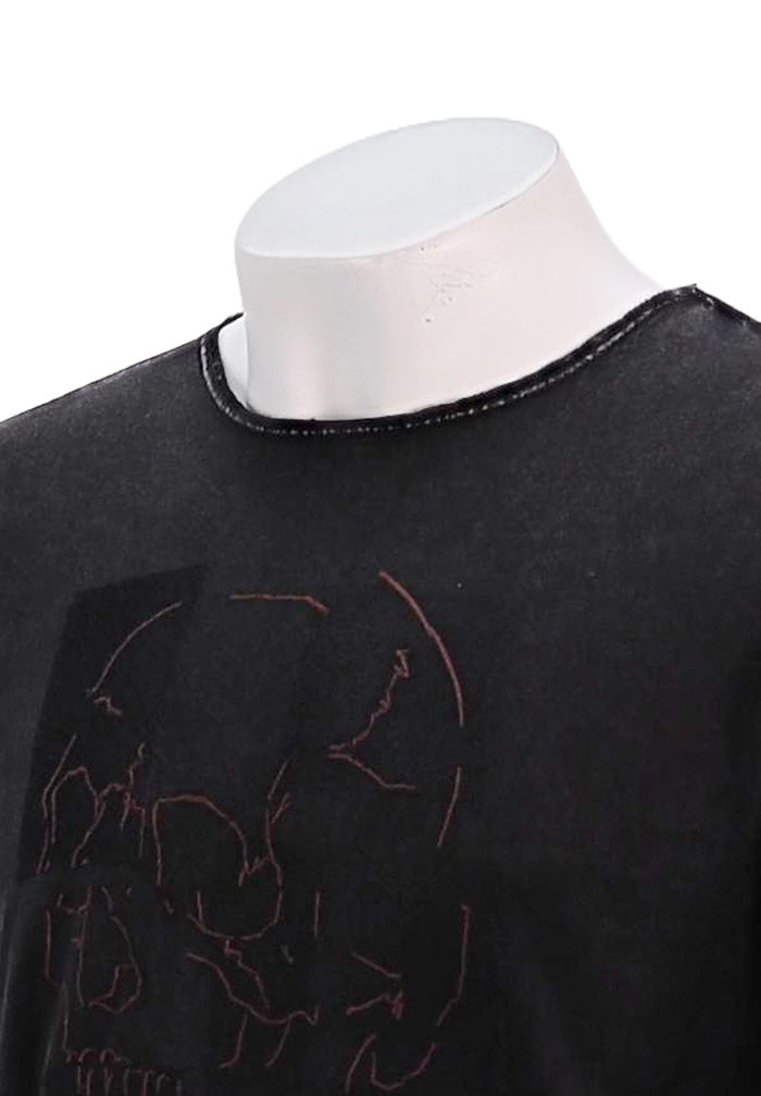 John Varvatos S/S Raw Edge T-Shirt, Black