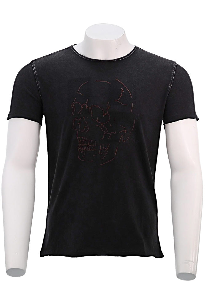 John Varvatos S/S Raw Edge T-Shirt, Black