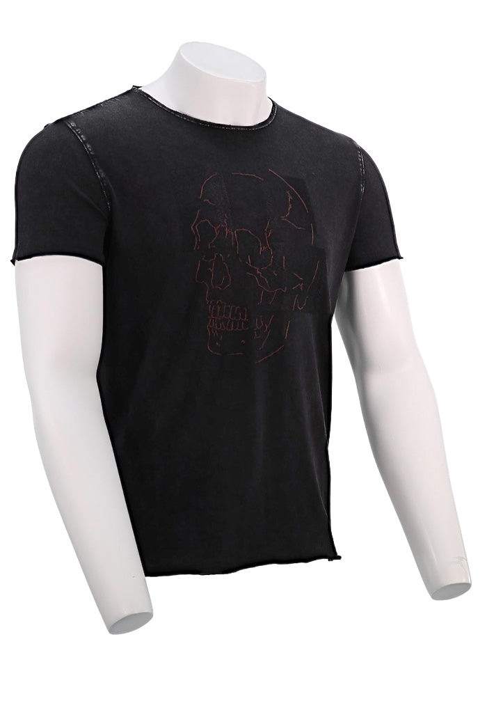 John Varvatos S/S Raw Edge T-Shirt, Black