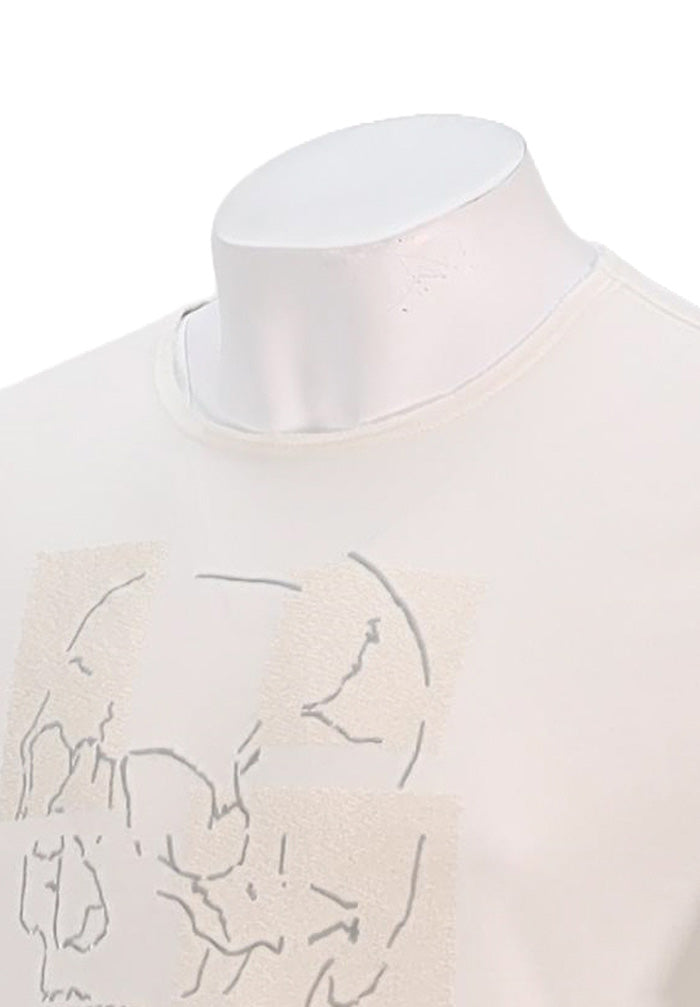 John Varvatos S/S Raw Edge T-Shirt, Salt