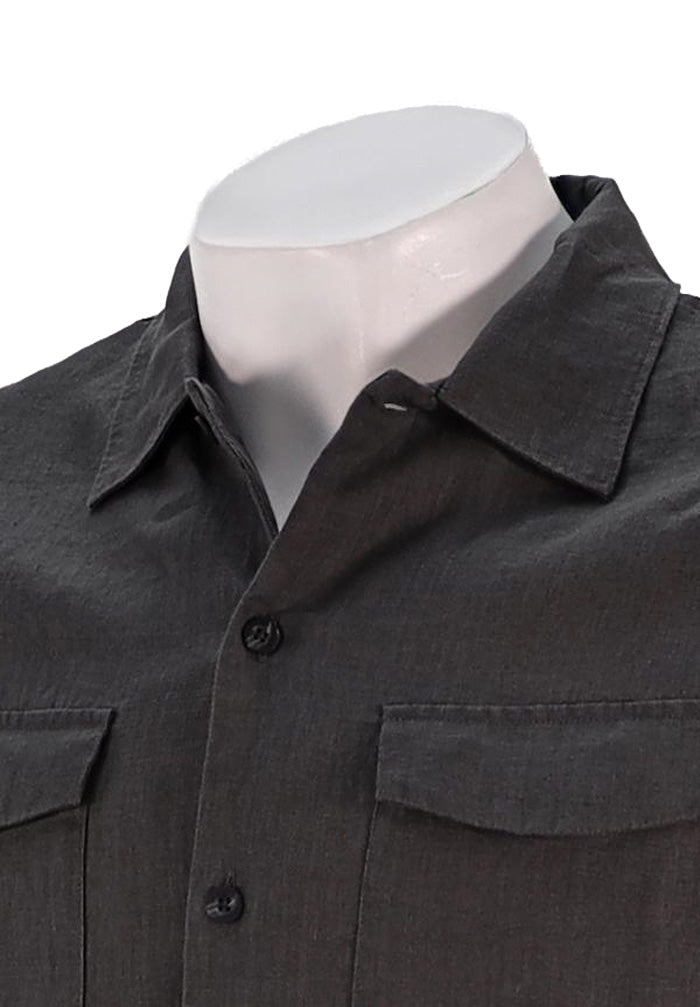 Vince L/S Linen Shirt Slate Grey