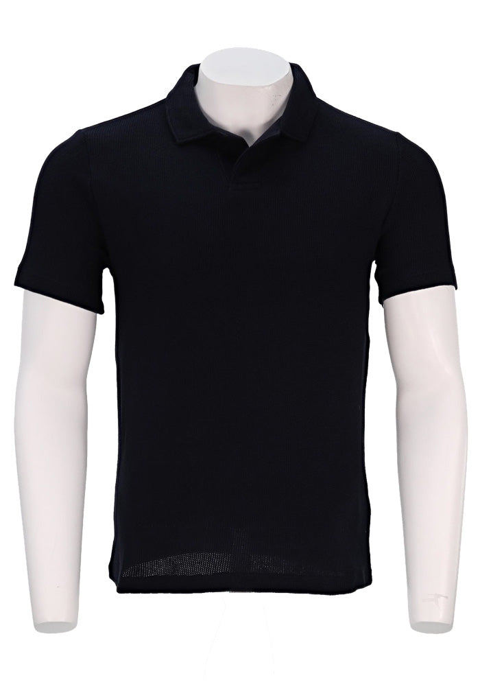 Vince S/S Johhny Collar, Navy