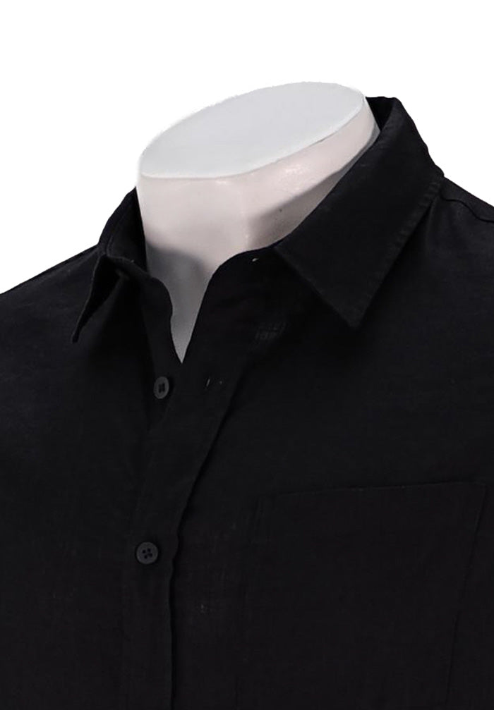 Vince L/S Linen shirt Black
